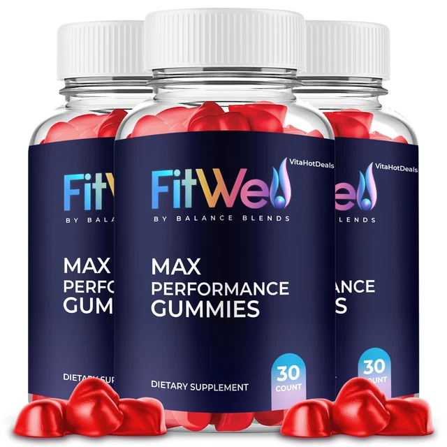 FitWell gummy bottles displayed together
